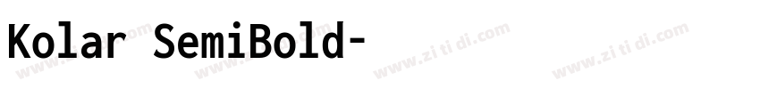 Kolar SemiBold字体转换